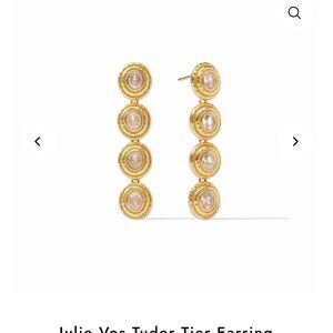 New Julie Vos Gold Multi-Tier Earrings